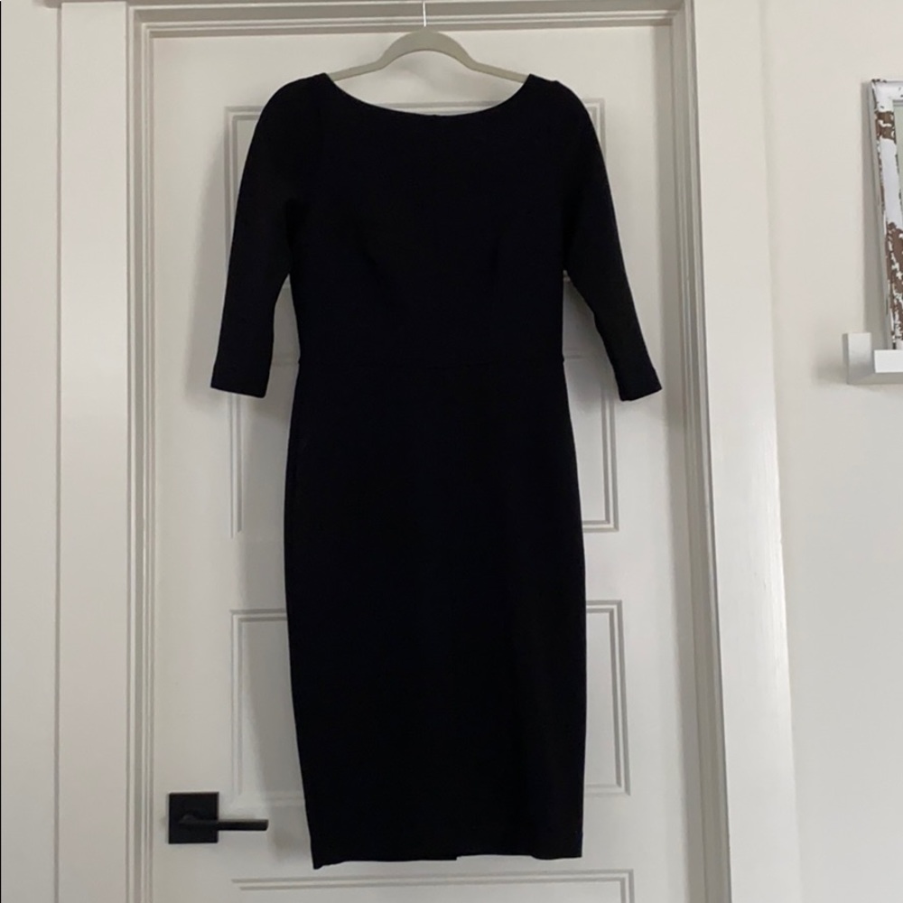 Black Boden boatneck knee length dress